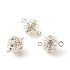Brass Crystal Rhinestone Connector Charms PALLOY-JF01358-1