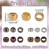 2500Pcs 5 Colors Brass Crimp Beads KK-AR0004-18-2