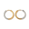 304 Stainless Steel Two Tone Hoop Earrings EJEW-P313-02C-G-4