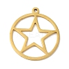 PVD Vacuum Plating 201 Stainless Steel Pendants STAS-E217-35G-1