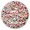 100Pcs Christmas Santa Claus PVC Self Adhesive Stickers XMAS-PW0001-195B-1