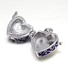 Enamel Heart Rack Plating Platinum Brass Prayer Box Pendants KK-L101-01B-2
