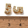 Rack Plating Number Brass Micro Pave Clear Cubic Zirconia Silde Charms KK-A231-13F-3