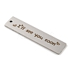 Non-Tarnish 201 Stainless Steel Big Pendants STAS-L079-027S-G-2