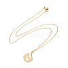 Ion Plating(IP) 304 Stainless Steel Whale Tail Pendant Necklace for Women NJEW-F294-06G-2