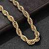 304 Stainless Steel Rope Chain Necklaces for Women NJEW-I065-20C-01G-1