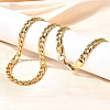 6MM 304 Stainless Steel Cuban Link Chain Necklaces for Women Men NJEW-B134-01A-G-1