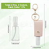 4Pcs 4 Colors Plastic Hand Sanitizer Bottle with PU Leather Cover KEYC-CL0001-04B-2