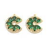 Brass Micro Pave Cubic Zirconia Pendants KK-B134-33G-1