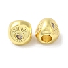 Rack Plating Brass Micro Pave Cubic Zirconia European Beads KK-F854-02G-02-1