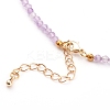 Natural Amethyst Beaded Necklaces NJEW-JN03315-01-3