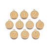 Light Gold Plated Alloy Enamel Charms ENAM-T010-07G-1