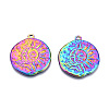 Ion Plating(IP) 201 Stainless Steel Pendants STAS-N098-077M-3