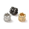 Rack Plating Brass Micro Pave Cubic Zirconia European Beads KK-Q795-03-1