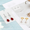 150Pcs 3 Styles Rectangle Paper Jewelry Display Cards Set for Earrings Necklaces CDIS-LP0001-20-3