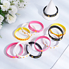 24Pcs 4 Colors Silicone Cord Bracelet Wristband BJEW-GF0001-31B-3