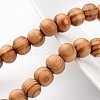 Wood Beaded Necklaces NJEW-JN01625-02-4
