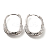 Brass Cubic Zirconia Hoop Earrings EJEW-M048-07P-4
