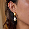 304 Stainless Steel Stud Dangle Earrings for Women YU6745-1