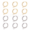 12Pcs 2 Colors 201 Stainless Steel Huggie Hoop Earring Findings FIND-DC0005-86-1