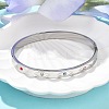 Eye 304 Stainless Steel Rhinestone Bangles for Women BJEW-Z092-09P-3