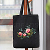DIY Peony Pattern Tote Bag Embroidery Kit PW22121380890-1