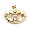 Brass Micro Pave Clear Cubic Zirconia Pendants KK-M235-12G-2