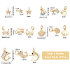 10Pcs 5 Style Brass Charms KK-SC0004-90-2