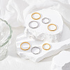 304 Stainless Steel Flat Plain Band Rings STAS-UN0017-91P-2