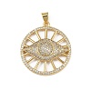 Brass Micro Pave Cubic Zirconia Pendants KK-S528-05G-1