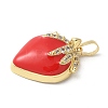 Brass Micro Pave Cubic Zirconia Pendants KK-P290-62G-2
