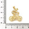 Rack Plating Brass with Cubic Zirconia Pendants KK-Z086-29G-02-3