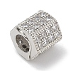 Rack Plating Brass Micro Pave Cubic Zirconia Beads KK-L224-035P-2