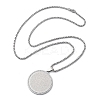201 Stainless Steel Rhinestone Pendant Necklaces for Women NJEW-U021-08P-4