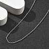 Brass Faceted Ball Chains Necklaces for Women NJEW-D302-21P-2