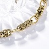 304 Stainless Steel Ovel Link Chain Anklets for Men Women AJEW-Q010-001G-3