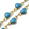 Ion Plating(IP) Golden 304 Stainless Steel Heart Link Chain Necklaces NJEW-E098-02G-03-2