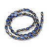 Electroplate Transparent Glass Beads Strands EGLA-Q127-A01-01C-2