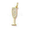 Brass Micro Pave Cubic Pendants X-KK-U027-07G-02-1