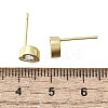 Brass Micro Pave Clear Cubic Zirconia Stud Earrings for Women EJEW-F363-02G-3