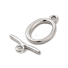 Non-Tarnish 304 Stainless Steel Toggle Clasps STAS-F290-05P-2