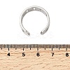 304 Stainless Steel Cuff Rings for Women RJEW-A077-02P-5