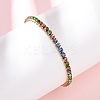 304 Stainless Steel Rhinestone Cup Chain Bracelets for Women BJEW-G753-01G-03-1