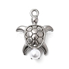 304 Stainless Steel & ABS Plastic Pearl Pendants STAS-G369-04P-01-1