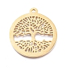 Ion Plating(IP) 304 Stainless Steel Pendants STAS-L245-010A-G-2