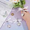 4Pcs 2 Styles Glass & Alloy Pendant Decoration HJEW-UN00037-5