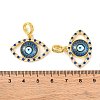 Rack Plating Brass Micro Pave Cubic Zirconia Pendant KK-H486-20G-05-3
