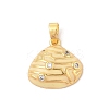 Brass Micro Pave Cubic Zirconia Pendants KK-R100-12G-03-1