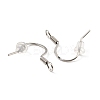 Tarnish Resistant 316 Surgical Stainless Steel French Hooks with Coil STAS-E163-58P-2