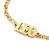 Constellation 202 Stainless Steel Figaro Chain Link Bracelets for Women Men AJEW-U006-01I-2